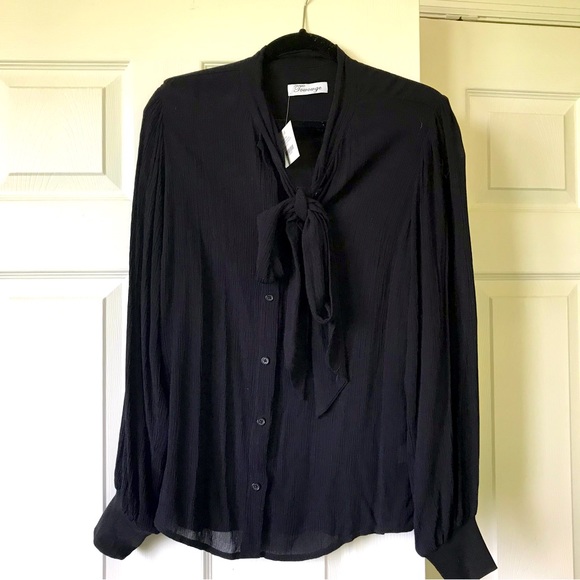 Black Towowge Women’s button up blouse - Picture 1 of 8